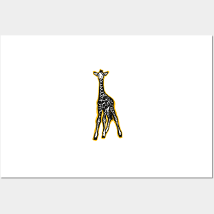 Cute Baby Giraffe Posters and Art